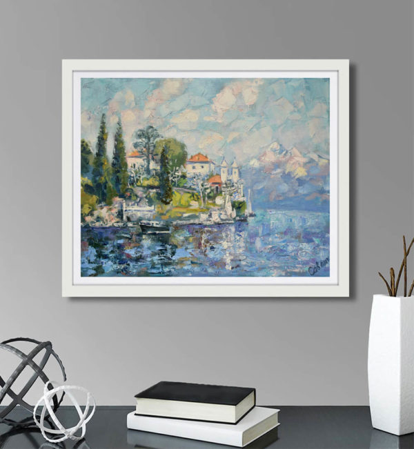Lake Como Italy Painting Landscape Original Art