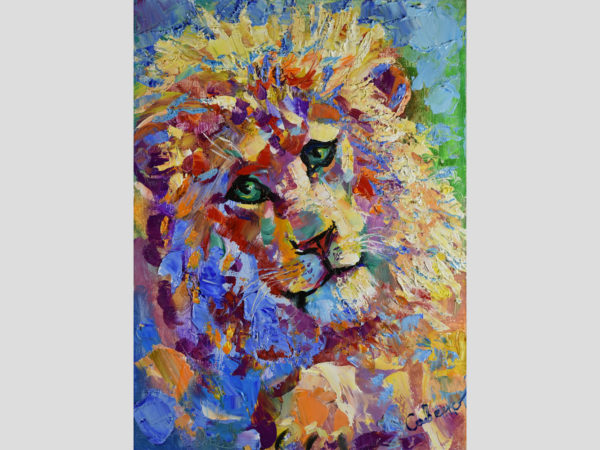 Optimistic Lion Original Art