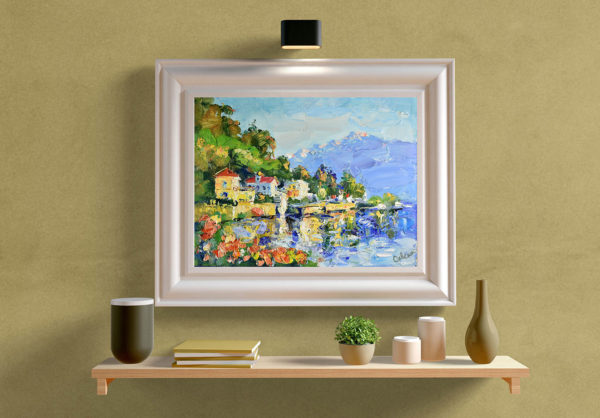 Italy Painting Lake Como Original Art
