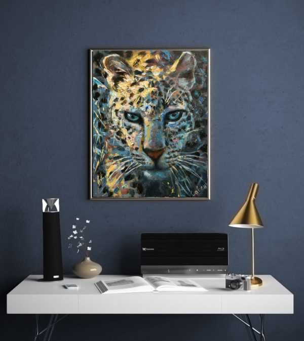 Leopard Painting Wild Animal Original Art