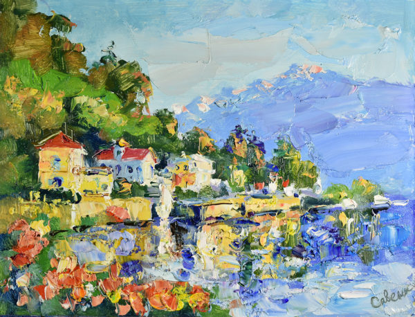 Italy Painting Lake Como Original Art