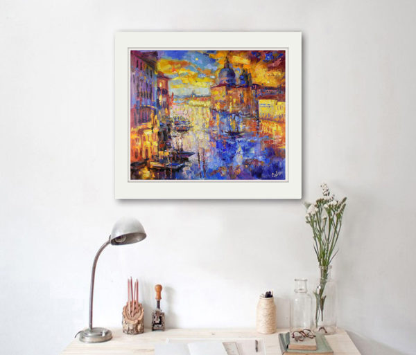 Venice Italy Canvas Original Painting Cityscape Impressionism