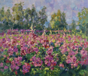 Blooming Meadow Painting Wildflower Original Art Landscape Impressionism