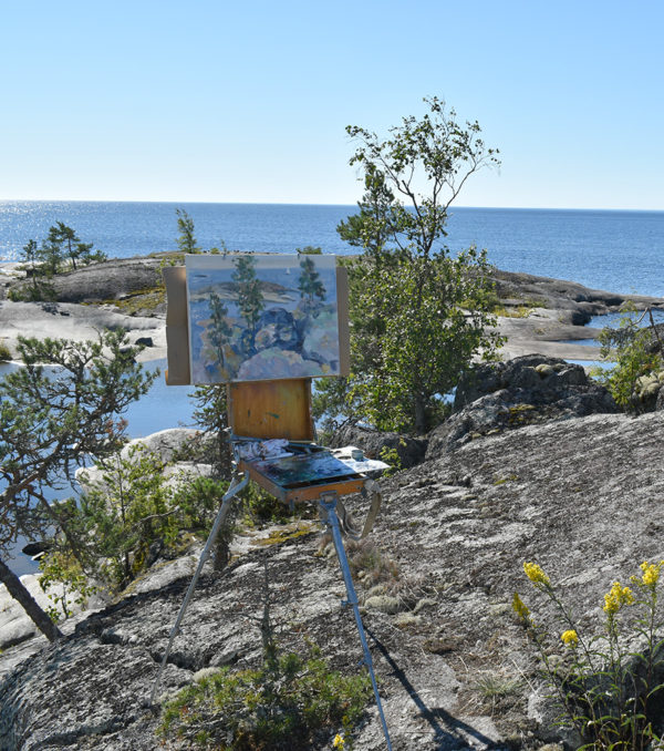 Lake Ladoga Painting Island Landscape Skerries Karelia Impressionism Art
