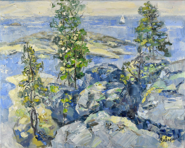 Lake Ladoga Painting Island Landscape Skerries Karelia Impressionism Art