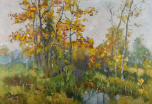Autumn Painting Landscape Impressionism Original Art Tree Nature