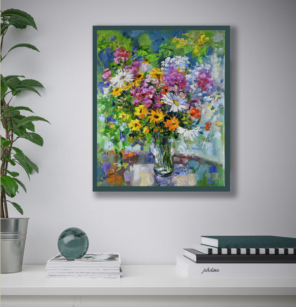 Sunny Bouquet Painting Floral Original Art Impressionism Artwork