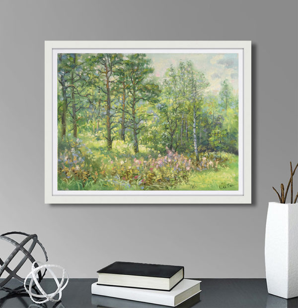 Forest Painting Landscape Nature Original Artwork Summer Plein Air Impressionism