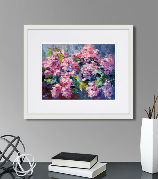 Lilac Painting Flower Original Art Bouquet Artwork Impasto Floral Impressionism