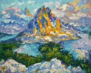 Banff Painting National Park Artwork Canada Landscape Impressionism