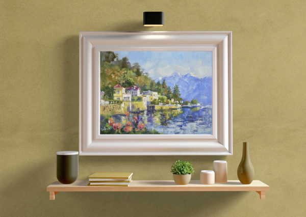 Italy Painting Lake Como Original Art Landscape Italian