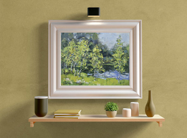 Birch Painting Summer Landscape Nature Impressionism Art