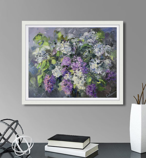 Lilac Painting Flower Original Art Floral Oil Canvas Artwork