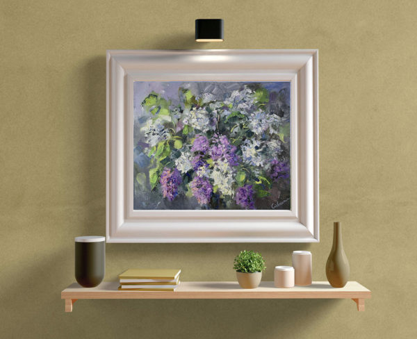 Lilac Painting Flower Original Art Floral Oil Canvas Artwork