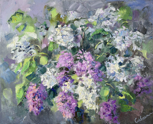 Lilac Painting Flower Original Art Floral Oil Canvas Artwork