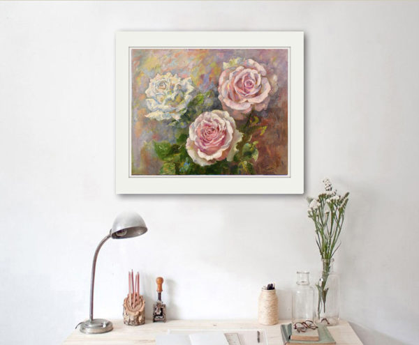 Rose Painting Flower Artwork Impressionism Art