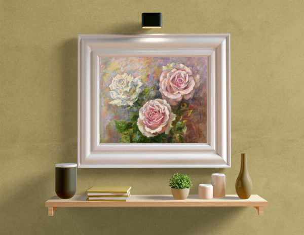 Rose Painting Flower Artwork Impressionism Art