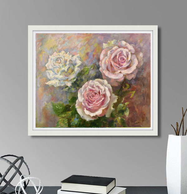 Rose Painting Flower Artwork Impressionism Art